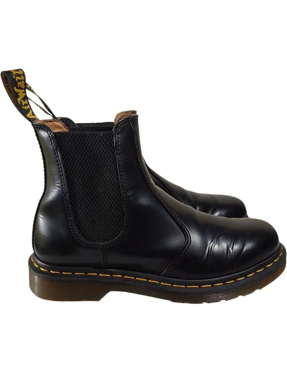 Dr. Martens 2976 Quad Smooth Black Leather Platform Chelsea Boots - 39 (8L, 7M)